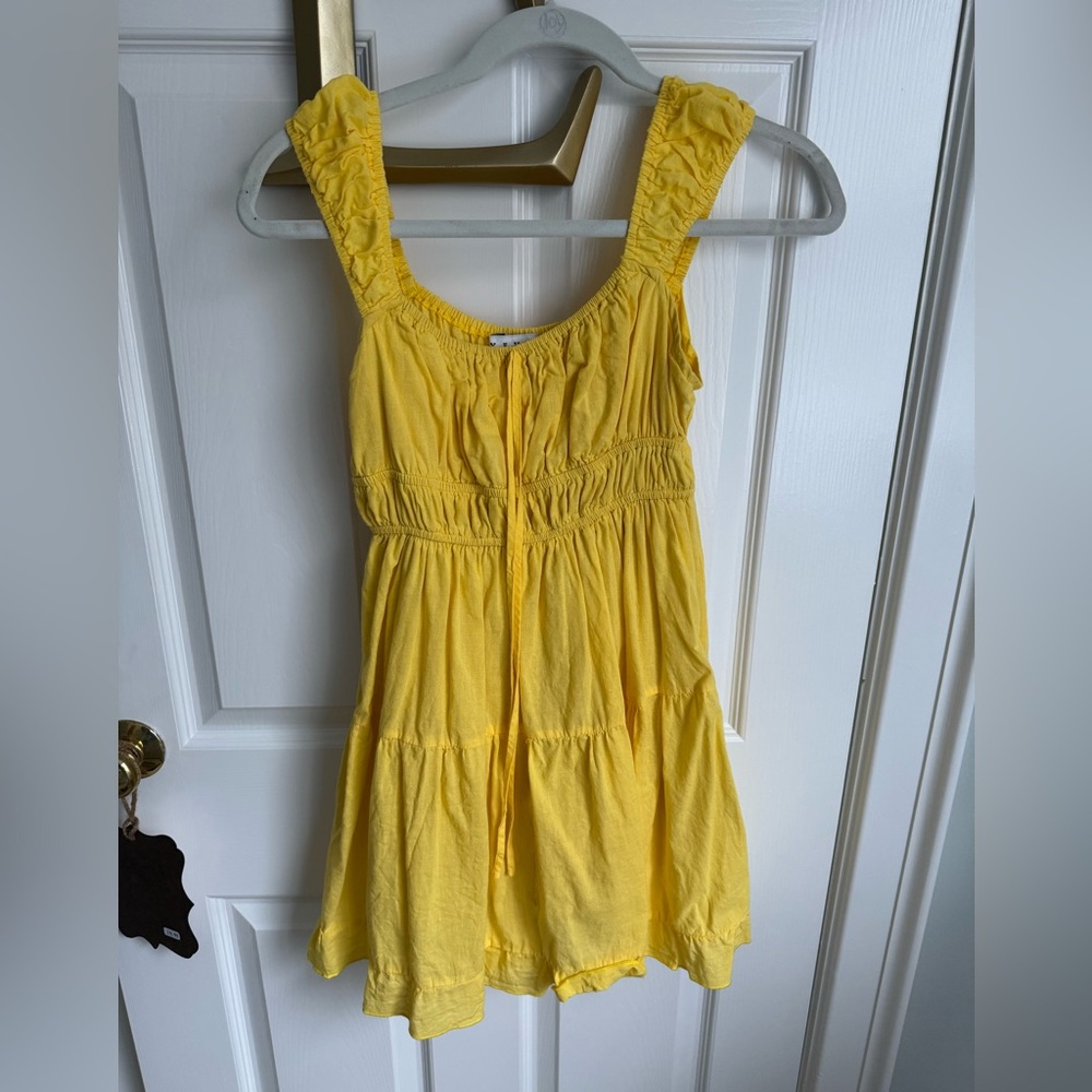 yellow mini dress size s